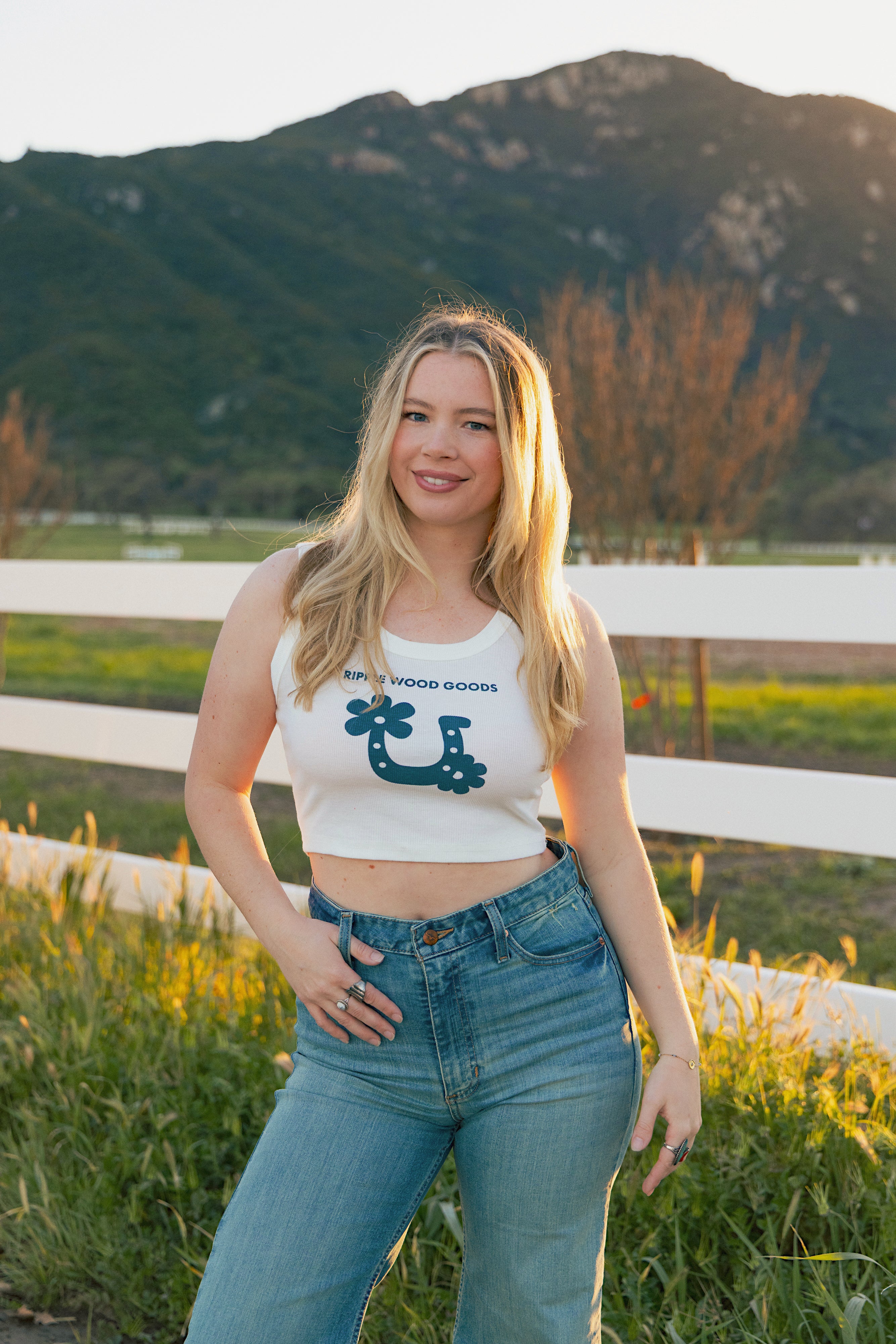 Logo Tank - Indigo – Ripple Wood Goods
