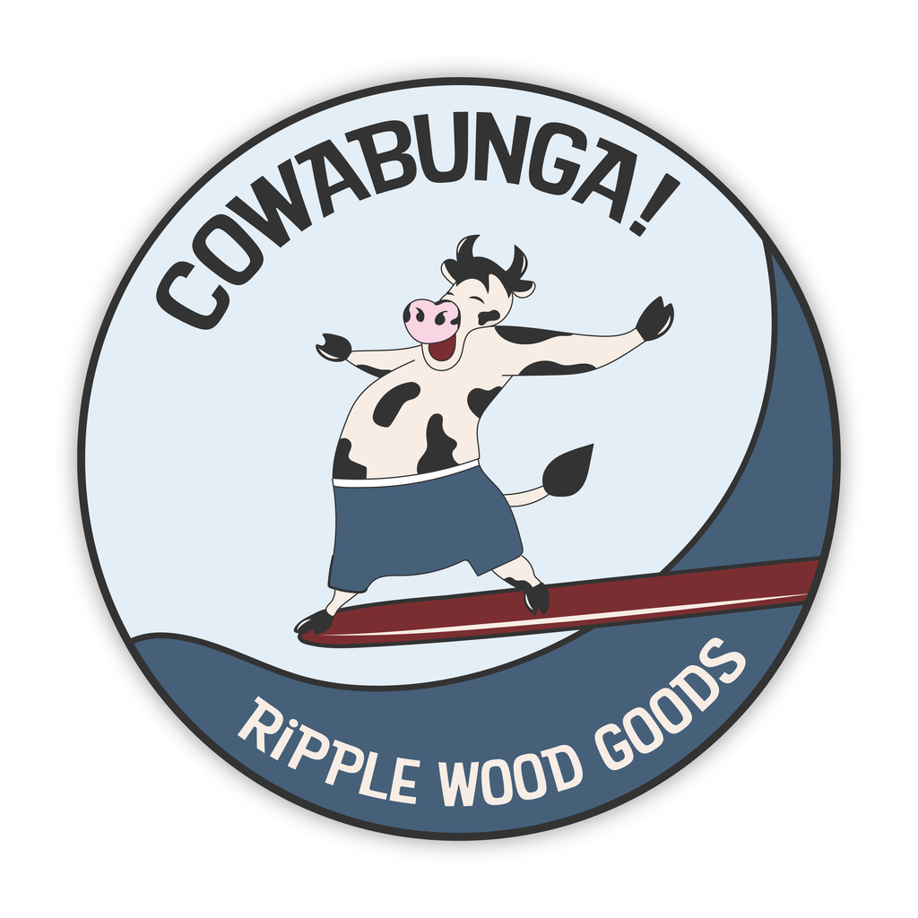 Cowabunga Sticker