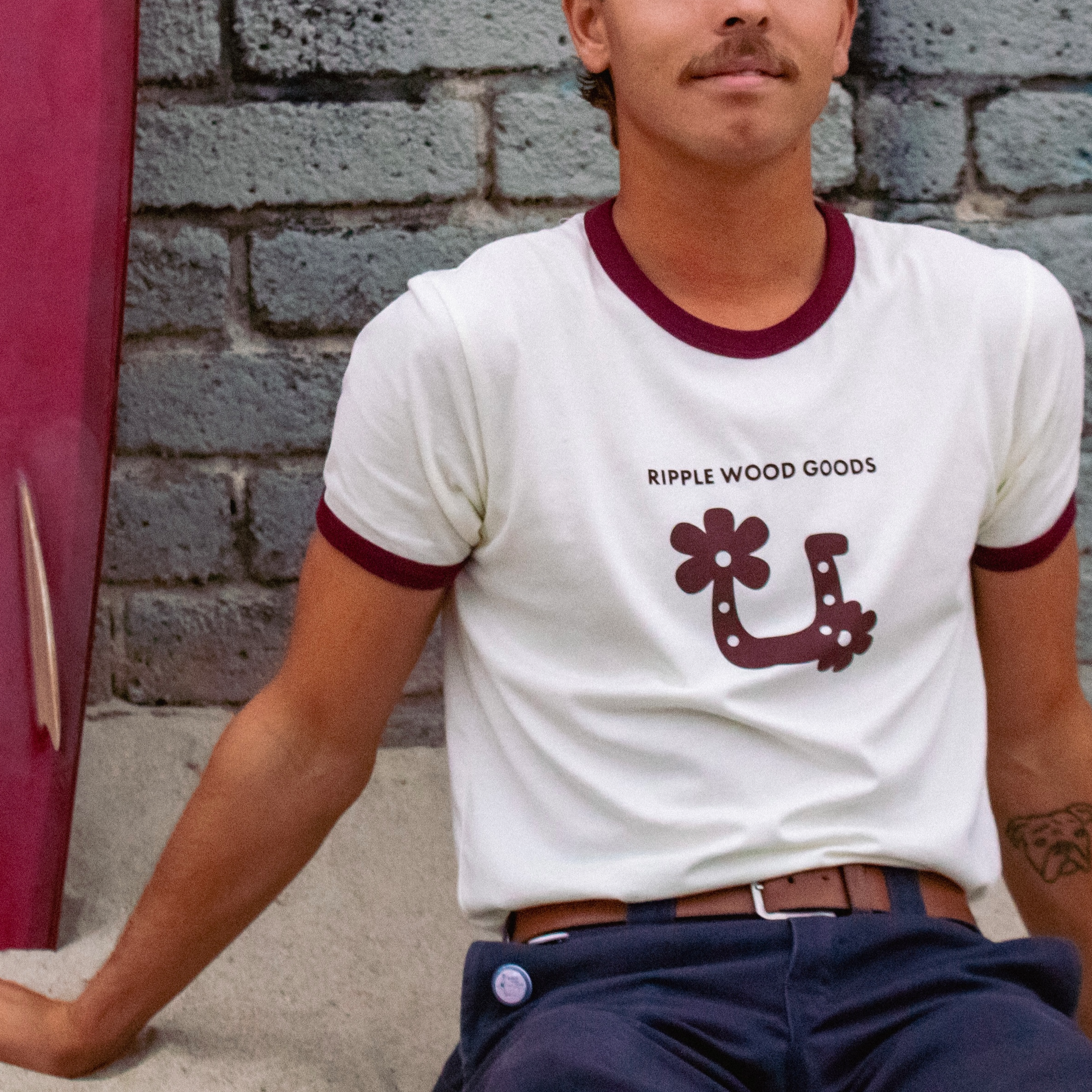 Logo Ringer Tee - Wine