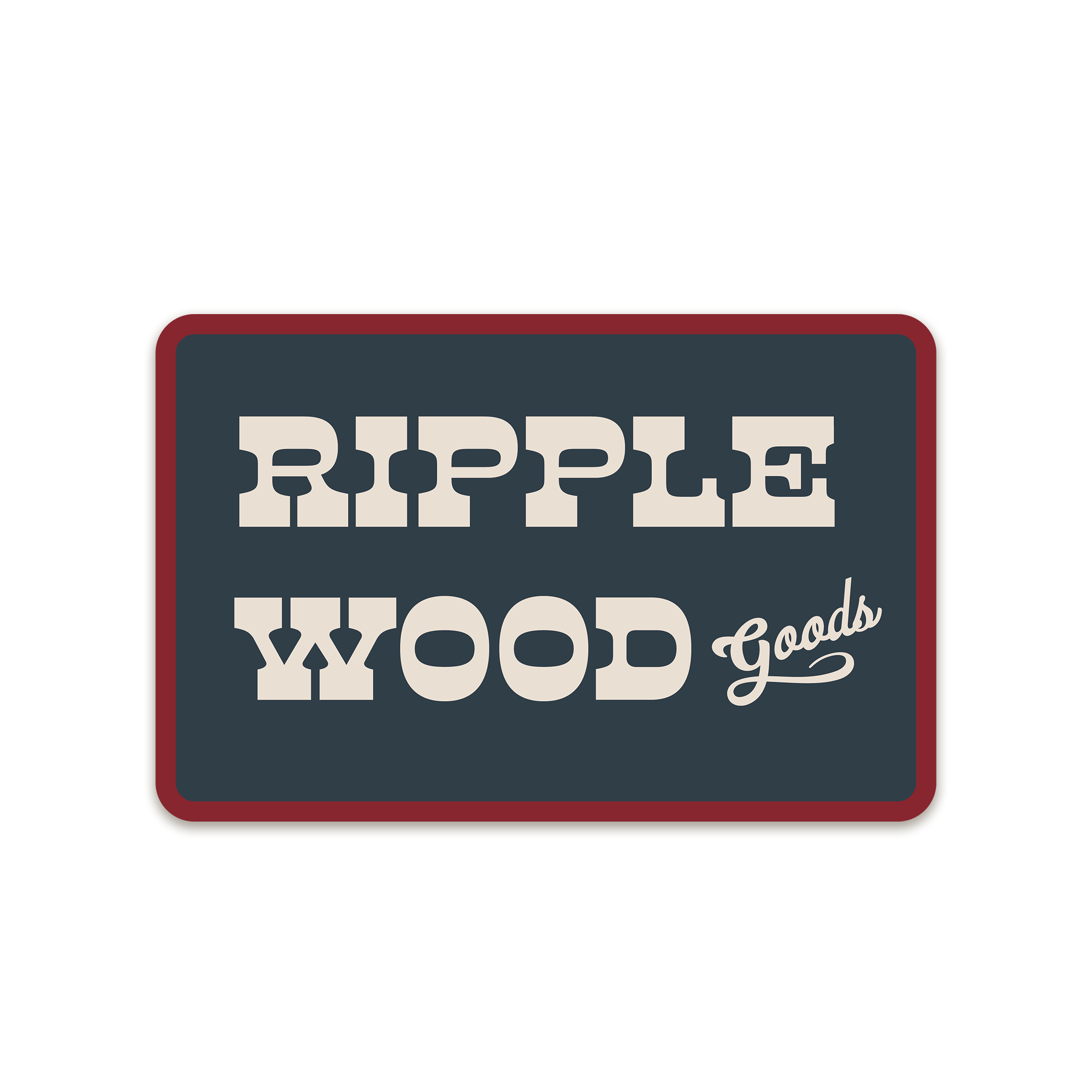 Classic Sticker - Indigo/Wine